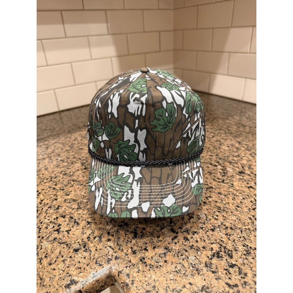 Cobra Camo Trucker Rope Brim Hat Snapback Mens OSFM Multi-Color Cotton